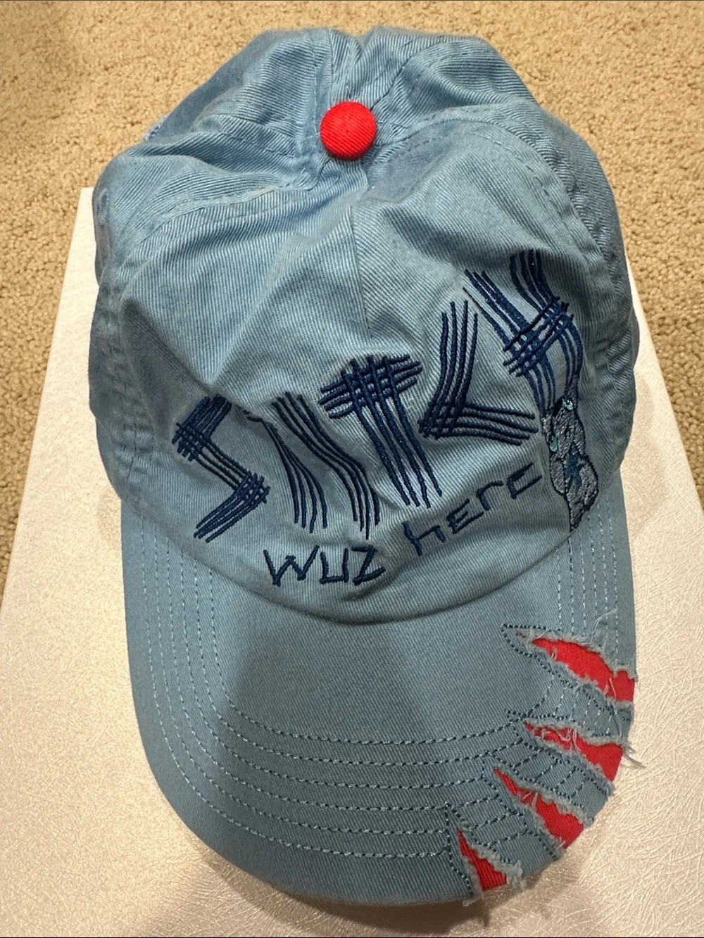 Stitch Wuz Here Youth Baseball Cap